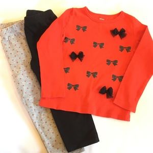 Lot of 2 GAP Capri Leggings with Carter's LS Shirt